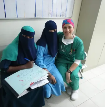 Kristína Martinus s kolegyněmi, Jemen, 2019. Foto: Lékaři bez hranic